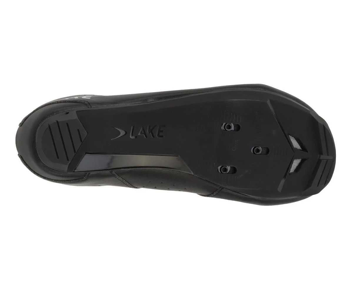 Lake Cycling CX178-X Road Shoes (Black/Silver) (Wide Width) (44) (Wide)
